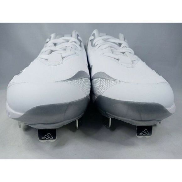 Adidas White Metal Baseball Cleats Icon 6 Bounce White/Silver Men\'s Size‎ 7 New. main image 9